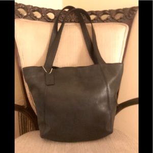 Coach Black Leather Lexington Double Strap Bag
